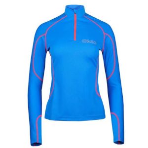 OMM Meridian Ladies Blue Long Sleeve Quarter Zip Midlayer